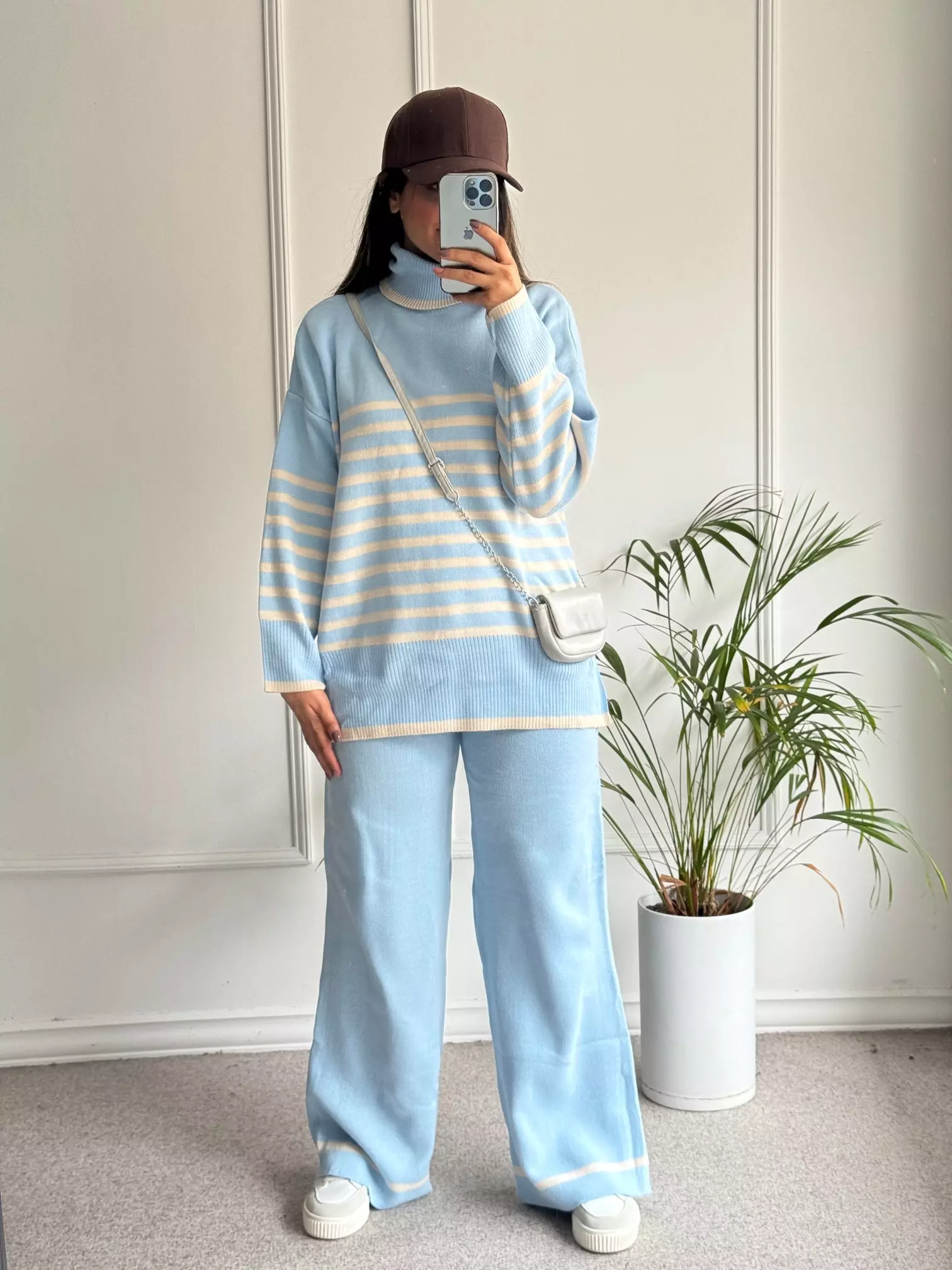 ست مانتو شلوار بافت نیکی